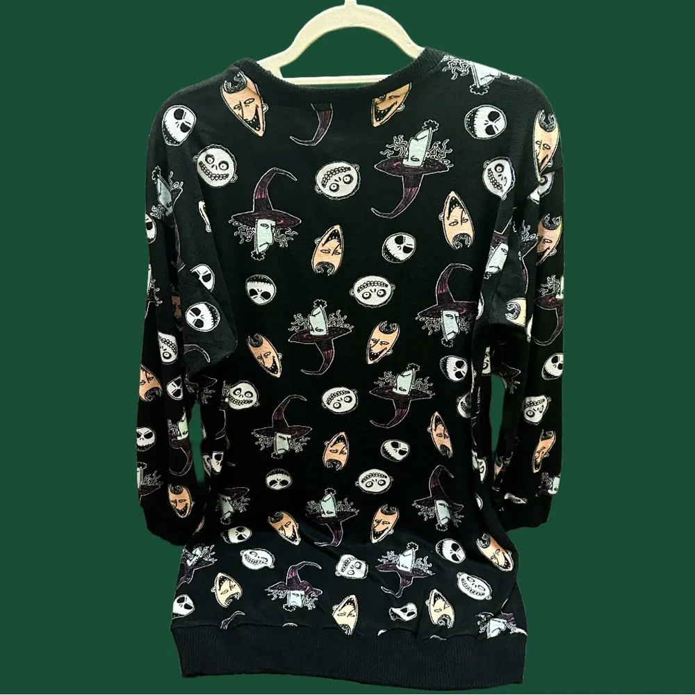 Disney Halloween Black Patterned Sweater size S - Picture 2 of 11